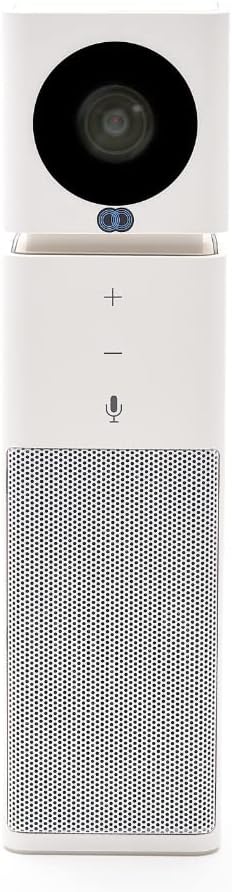 Boom UNO Full HD 1080p Conference Camera with 120° Wide-Angle Lens Full Duplex Speaker &amp Microphone Noise-Canceling Audio USB Plug &amp Play Video Bar for Meetings (White)