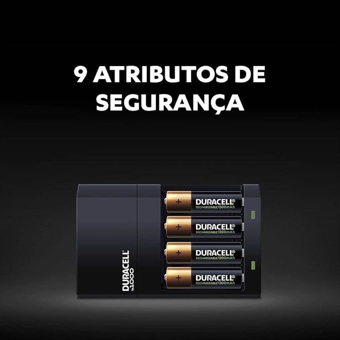 DURACELL - AA and AAA Rechargeable Battery Charger with 4 AA Batteries