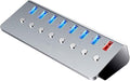 USB Hub with Separate Power Switches USB Extension Device Compact Lightweight for Laptop Office Travel