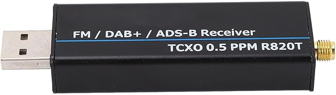 RTL SDR Receiver Full Band Aluminum Enclosure and 2 Antennas Receiver Radio Receiver Software Defined Radio (100kHz-1.7GHz)