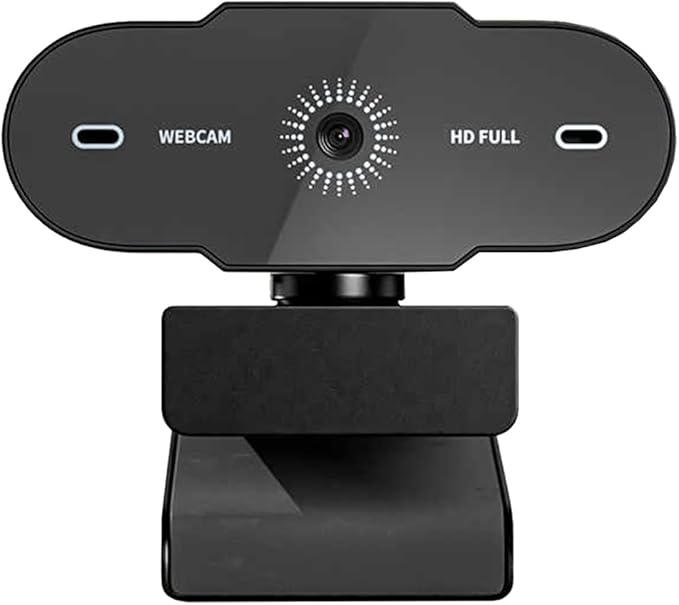 GIZNXBA 1080p Webcam for PC Laptop Desktop Computer USB Webcam with Microphone Streaming Camera HD Light Correction 120° Wide-Angle Lens Plug &amp Play for Meeting