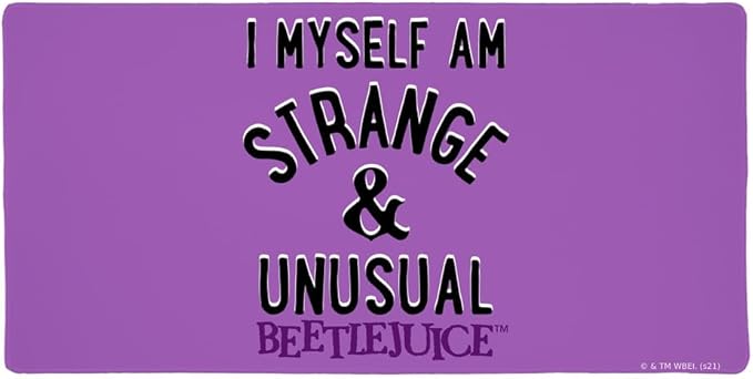 Beetlejuice Strange and Unusual Large Gaming Mouse Pad Desk Mat with Stitched Edges Non-Slip Base for Gamer Home and Office 31.5 x 15.7