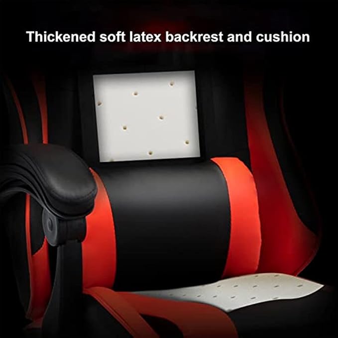 Computer Chair Pro Gaming Chair with Arms and Wheels Ergonomic and Massage Computer Chair Home Adjustable Leisure Chair with FootrestExecutive Chair with Strong Load-Bearing Capacity and Mobility