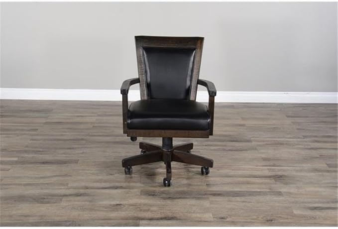 Sunny Designs Doe Valley Caster Poker Game Chair (Tobacco Leaf)
