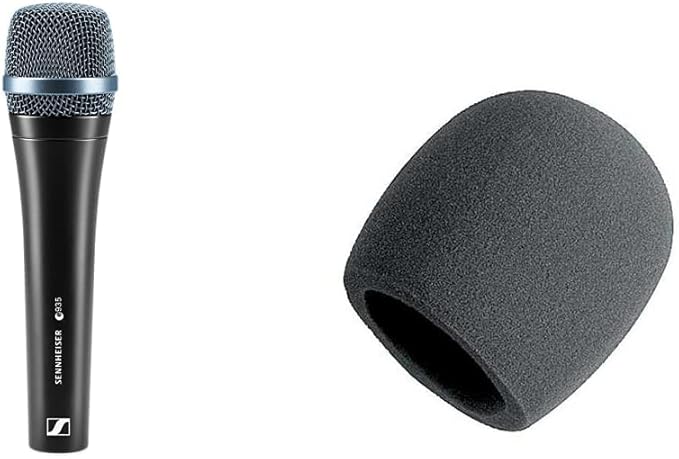 Sennheiser Professional E 935 Dynamic Cardioid Vocal Microphone &amp On-Stage Foam Ball-Type Microphone Windscreen Black