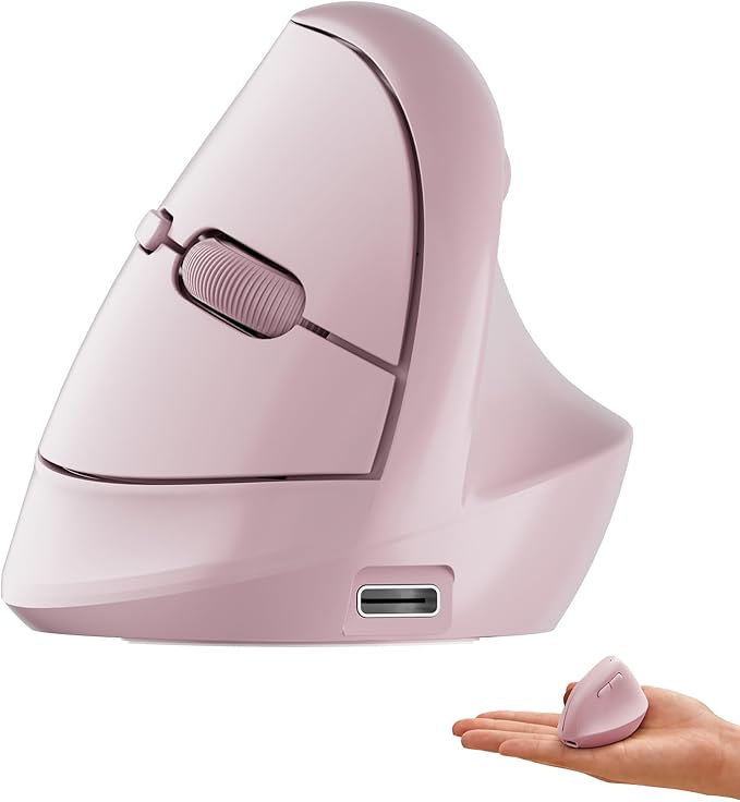 DAREU Ergonomic Vertical Wireless Mouse for Small Hands2.4GHz / BT Dual ModeOptical Vertical Mice with 64° Ergonomic DesignType-C Rechargeable Silent Click3 Device Connectivity for PC/Laptop