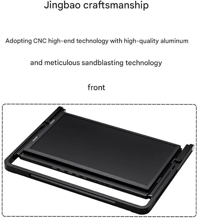 15.6”Laptop Tri-Fold Monitor 1080p Fhd Portable Laptop Screen Extender Type-C/HDMI/USB-C Plug-Play Triple Monitor with 360° Rotation Adjustable Viewing Angles Compatible with Windows and Macos (1pc)