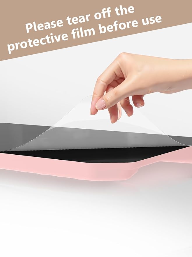2-in-1 Ergonomic Keyboard Stand with Wrist Rest Comfy Keyboard Riser Holder with Massage Design Pink