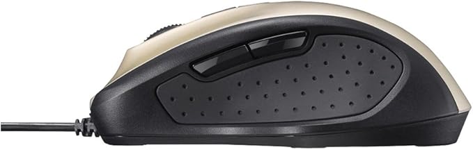 BUFFALO BSMBU308GD Wired BlueLED Silent 5 Button Mouse Gold