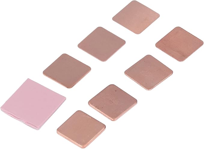 Copper Heatsink Sheets Silicone Pads Cooling Thermal Shim Set 70PCS Copper 10PCS Silicone Pads for Notebook Chipset Laptop GPU VGA VRAM RAM IC Chip Cooling