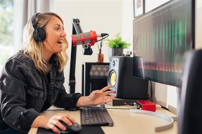 Sontronics Podcast Professional Dynamic Mic for Podcast Broadcast Streaming Gaming &amp VC - XLR Connection No Phantom Power Required - Lifetime Microphone Warranty - Designed &amp Built in UK (