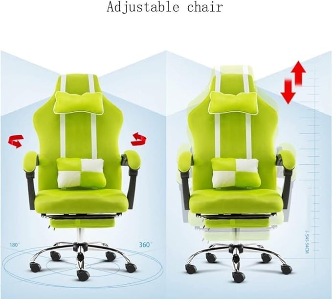 Chair Gaming Chair Ergonomic Mesh Chair Office Chair Computer Chair Lift Swivel Chair Office Chair Backrest Game Chair (Color : Green)