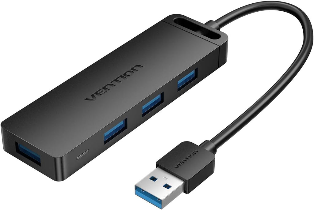 USB Hub VENTION [100-Pack] 4-Port USB 3.0 Hub Ultra-Slim Data USB Splitter Charging Supported Compatible with MacBook Laptop Surface Pro PS4 PC Flash Drive Mobile HDD 0.5FT