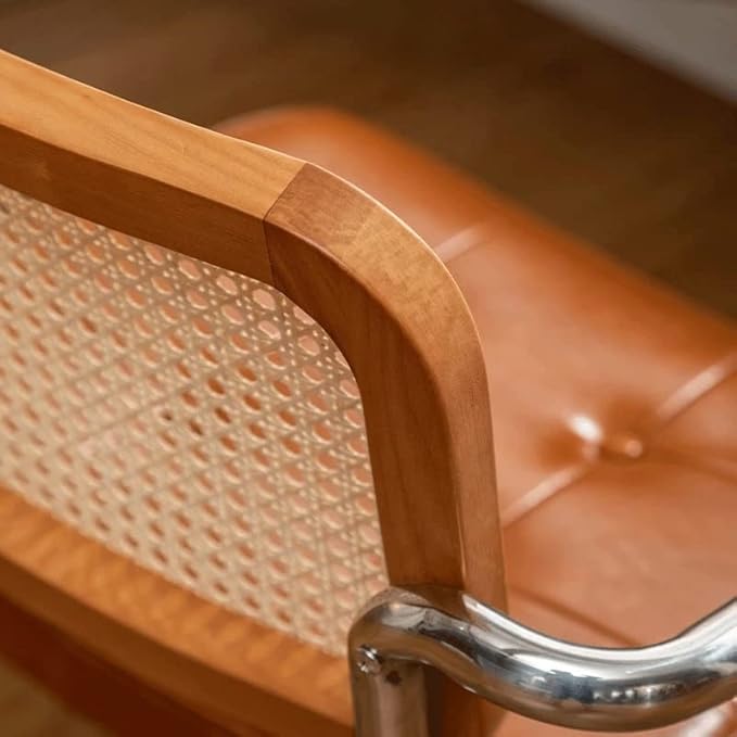 Office Chair Gaming Chair Computer Chair Rattan Computer Chair Retro Rotating Chair Comfortable Study Desk Seat Breathable Armrest Office Furniture