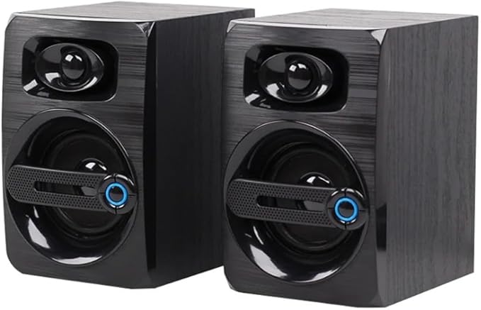 Portable Mini Wooden 2.0 Multimedia Computer Speaker Wired Stereo Music Player PC Subwoofer