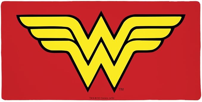Wonder Woman Classic Logo Large Gaming Mouse Pad Desk Mat with Stitched Edges Non-Slip Base for Gamer Home and Office 31.5 x 15.7