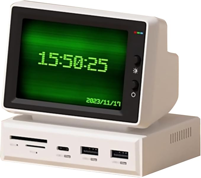 Mini Vintage Portable Monitor Secondary Screen LCD Display Monitor for PC Laptop HDMI USB 3.0 Hub SD3.0 TF Card Reader