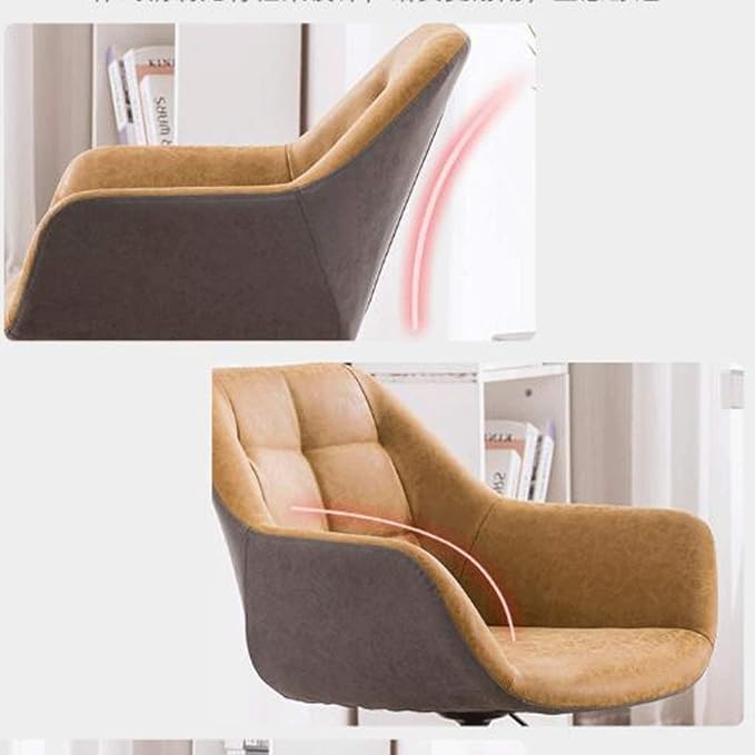 YYDS Chair Light Luxury Gaming Chair with Steel Feet Rotatable Computer Chair for Bedroom and Living Room Ergonomic Office Chair Ergonomically (Size : Gray)