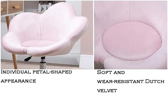 YYDS Chair Lovely Bedroom Gaming Chair Computer Office Chair with Nylon Feet Ergonomic Home Desk Chair for Live Broadcast Ergonomically (Size : Light Pink)