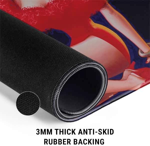 Skinit Large Gaming Mouse Pad - Officially Licensed Betty Boop Red Dress Design with Stitched Edges Waterproof Non-Slip Rubber Base Desk Mat for Keyboard &amp Mouse 31.5 x 11.8 inches