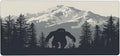 Large Bigfoot Forest Mountain Mouse Mat Computer Mousepad with Non-Slip Rubber Base Waterproof Mouse Pad Desktop Keyboard Pad for GamerHome School Laptop Office Accessories16x35.5in