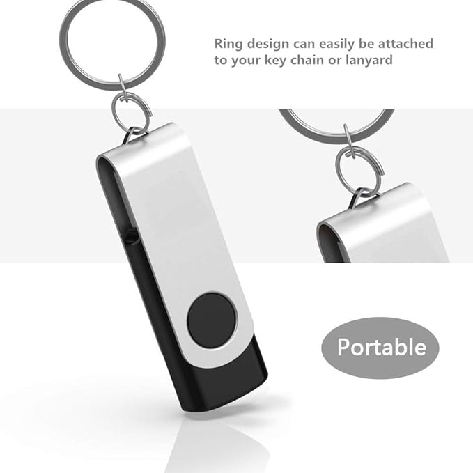 Aiibe 16 GB USB Flash Drive 20 Pack Bulk Flash Drives 16GB USB 2.0 Thumb Drive Data Storage USB Drive Zip Drives (16GB Black)