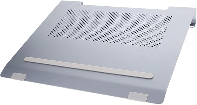 Aluminum Alloy Laptop Cooler Stand with RGB LED Fan Quiet Air Cooling Pad for Laptops Height Ergonomic Riser Anti-Slip Stable Mesh Surface
