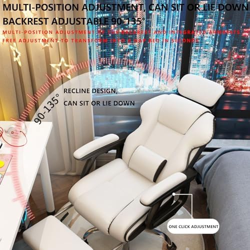 Comfortable High Back Gaming Chair with Cool Racing Design | Swivel Office Chair for Live Streaming Computer Chair with Height Adjustment 360° Swivel Height APink-One Size