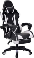 Office Chair Gaming Chair Ergonomic Computer Desk and Chair Office Chair with Footstool Swivel Chair Game Chair Work Chair Chair (Color : White Size : One Size) Needed