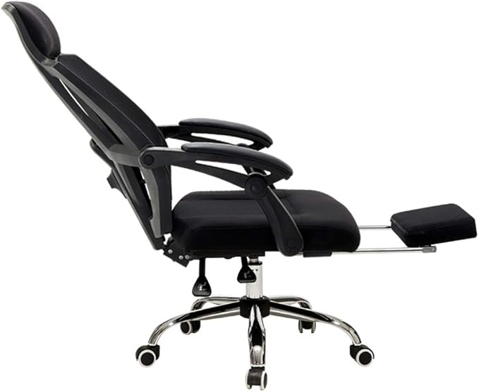 Swivel Office Chair Computer Chair Office Chair Backrest Gaming Chair The Company Chairs Reclining Ergonomic Chair with A Footrest White/Black Task Chair