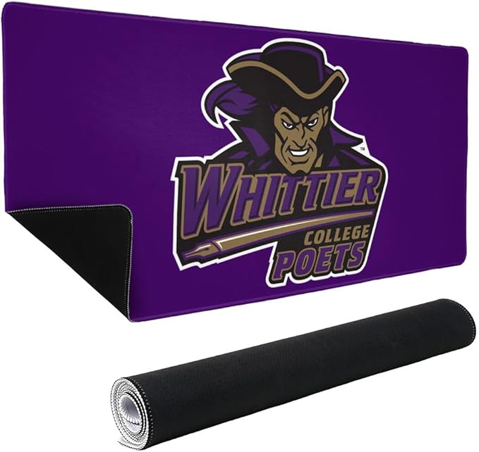 Whittier College Primary Logo Large Gaming Mouse Pad Desk Mat with Stitched Edges Non-Slip Base for Gamer Home and Office 31.5 x 15.7