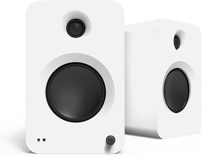 Kanto REN MW Bluetooth Powered Bookshelf Speakers - Matte White Pair SP32PLW 32 Fixed-Height Stands for Bookshelf Speakers - White Pair (2024)