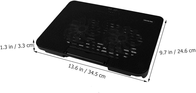 Laptop Cooling Pad USB Powered Fans Portable Heat Dissipation Stand for Gaming Laptops Black Notebook Cooler for Enhanced Performance and Comfort