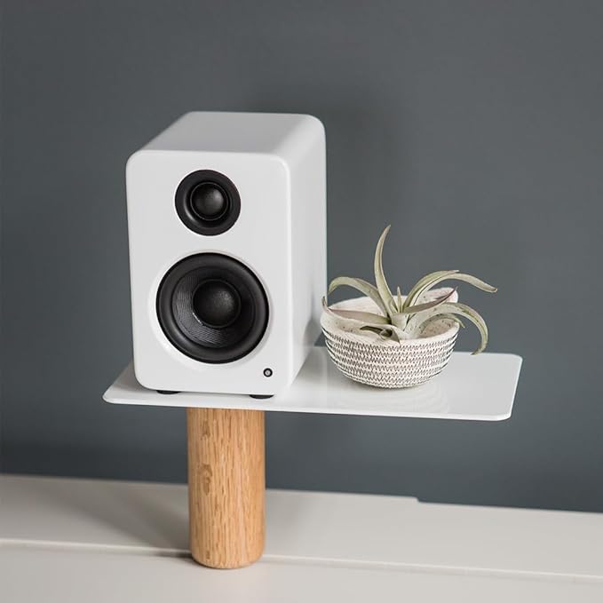Kanto YU2MW PC Gaming Desktop Speakers | 3 Composite Drivers | 3/4 Silk Dome Tweeter | Class D Amplifier | 100 Watts | Built-in USB DAC | Subwoofer Output | Pair | Matte White