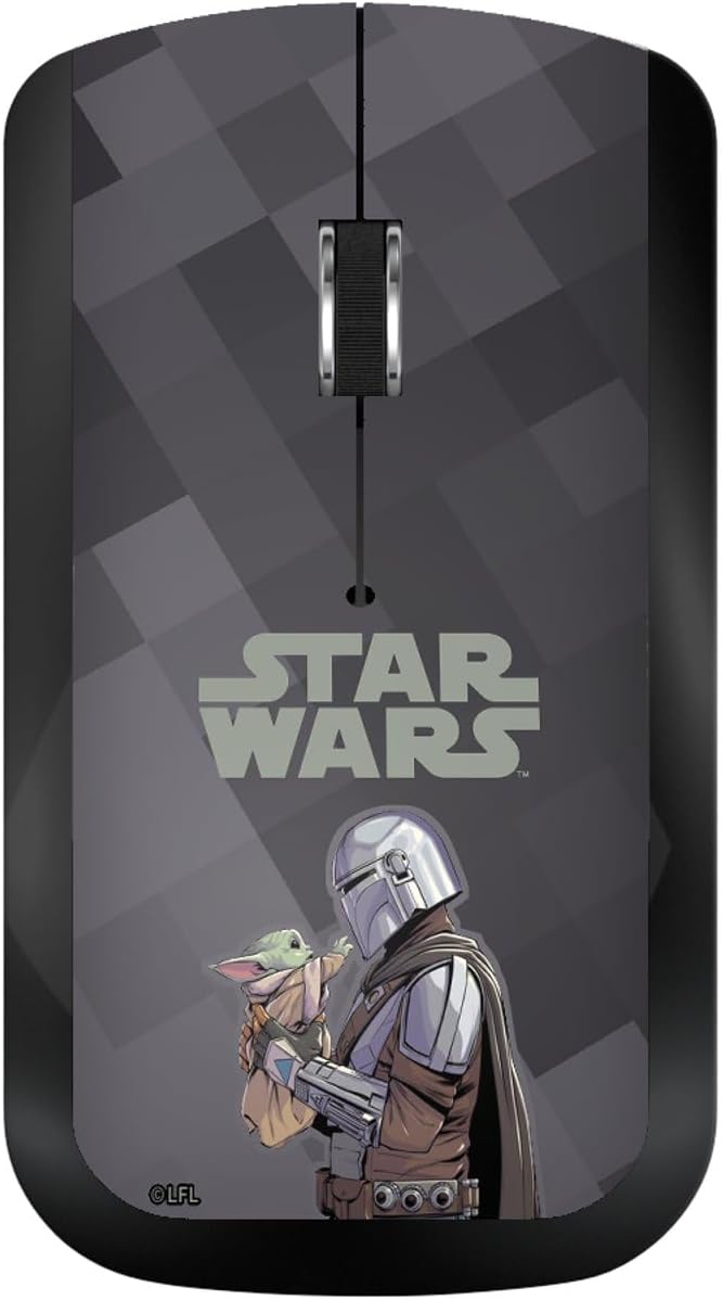 Keyscaper Star Wars: The Mandalorian Grogu and Din Djarin Color Block Wireless Mouse