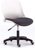 Office Gaming Computer Comfy Adjustable Height with Chrome Base Padded Swivel Folding Back for Restaurants/Cafes/Bar Multifunctional Stool/White Frame