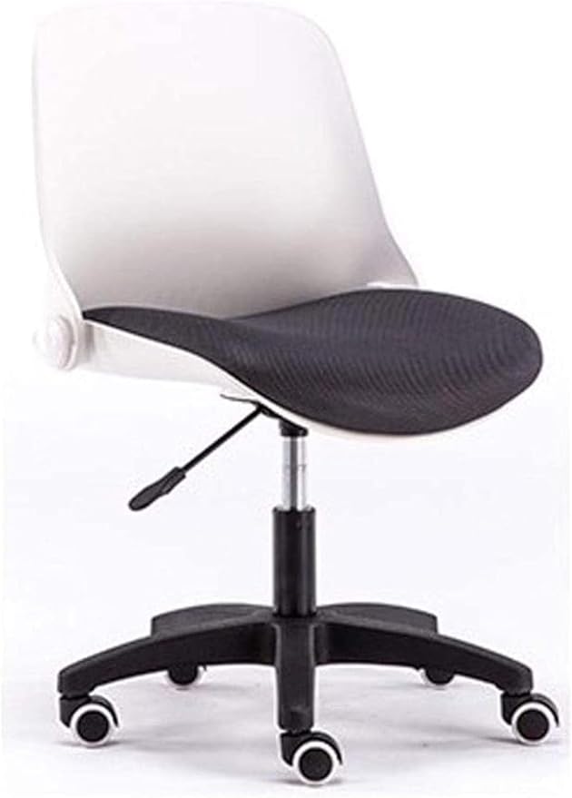 Office Gaming Computer Comfy Adjustable Height with Chrome Base Padded Swivel Folding Back for Restaurants/Cafes/Bar Multifunctional Stool/White Frame