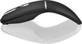 Bluetooth Arc Travel Mouse - BT &amp 2.4G Wireless Dual Mode Rechargeable Slim Rotatable Portable 3 Adjustable DPI USB Optical Computer Silent Mouse for Microsoft Laptop PC Tablet - Graphite Black
