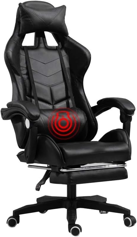 Office Video Game s Ergonomics Lift Seat with footrest High Back Gaming Multifunction with Headrest and Lumbar Support for Video Game Swivel Dign
