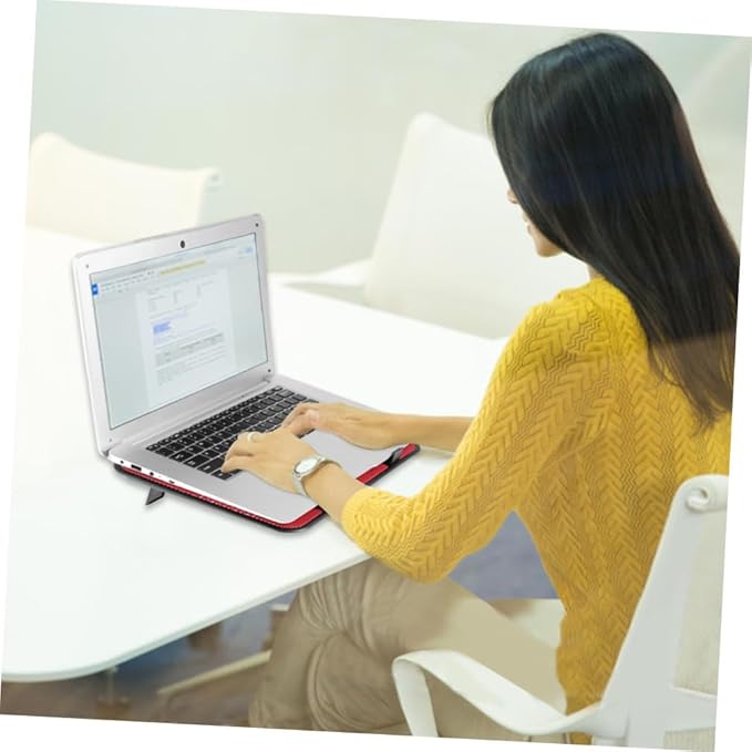 5V Notebook Cooler with Dual USB Fans Laptop Cooling Pad Design for Optimal Airflow Ergonomic Stand for Desk Bed Use Red
