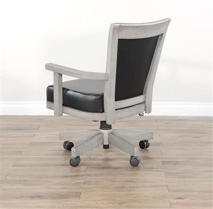 Sunny Designs Doe Valley Caster Poker Game Chair (Alpine Grey)