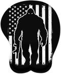 Mousepad America Flag Gorilla Sasquatch Ergonomic Wrist Support Non-Slip Base Mouse Mat with Wrist Rest Computer Mousemat for Desk Work Accessories Pad