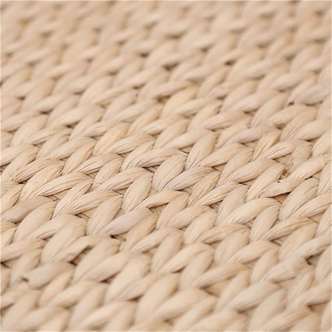 Office Chair Gaming Chair Computer Chair Handmade Rattan Legless Chair Seats Backrest Chair for Balcony Bay Window Office Living Room Bedroom (Color : Rosso Size : 37x47x35cm)