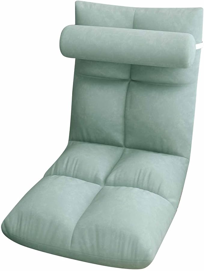 AUNMAS Floor Chair Adjustable Backrest Skin Friendly Flannel Heavy Duty Metal Frame Foldable Sofa Chair for Reading Gaming Working Watching TV and Meditation Suitable for