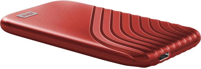 Western Digital 2TB My Passport SSD Portable External Solid State Drive Red Sturdy and Blazing Fast Password Protection with Hardware Encryption - WDBAGF0020BRD-WESN