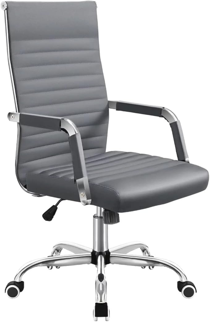 Office Chair Gaming Chair Computer Chair Faux Leather Lift Swivel Office Conference Gaming Desk Chair Executive Conference Task Chair with Arms (Color : 3-Pack Size : Light Grey)