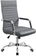 Office Chair Gaming Chair Computer Chair Faux Leather Lift Swivel Office Conference Gaming Desk Chair Executive Conference Task Chair with Arms (Color : 3-Pack Size : Light Grey)