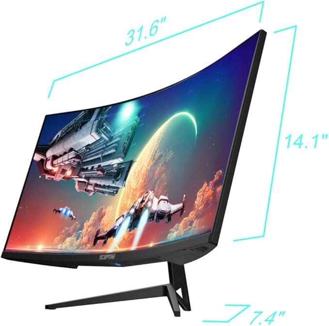 34-Inch Curved Ultrawide WQHD Gaming Monitor 3440 x 1440 R1500 up to 180Hz DisplayPort x2 99% sRGB 1ms Machine Black 2025 (C345B Series)