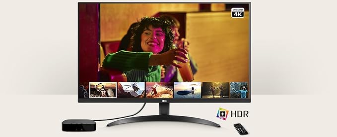 LG 32-Inch Ultrafine 4K UHD (3840x2160) Monitor with HDR10 90% DCI-P3 Built-in Speakers OnScreen Control HDMIx2 and DisplayPort