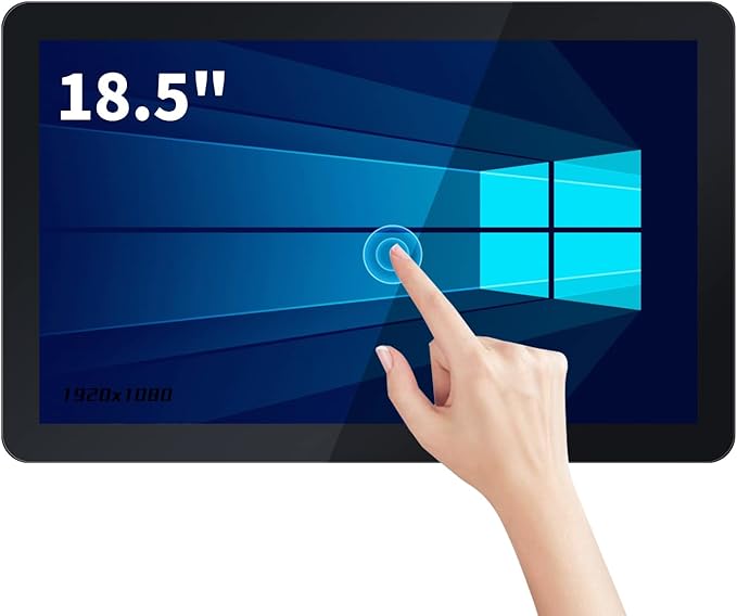 18.5 inch Touchscreen Industrial Computer Monitor Wall Mountable WiFi &amp BT Smart Board for Office &amp Classroom 1080P Display Win-10 Pro Core i7 8GB RAM &amp 256G SSD